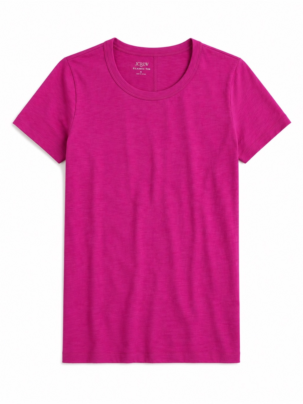 J. Crew Factory Short Sleeve Crewneck Tee in Deep Raspberry M NWT